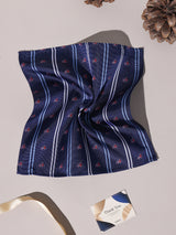 Navy Stripe Performance Silk™ Pocket Square