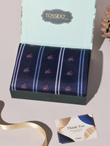 Navy Stripe Performance Silk™ Pocket Square