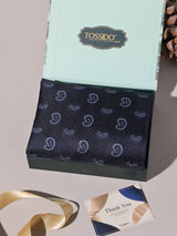 Navy Mini Paisley Performance Silk™ Pocket Square