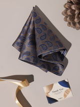 Brown & Blue Paisley Performance Silk™ Pocket Square