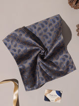 Brown & Blue Paisley Performance Silk™ Pocket Square