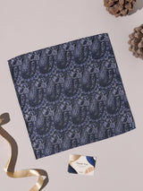 Navy & Silver Paisley Performance Silk™ Pocket Square
