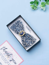 Royal Blue Cameo Crystal Bowtie