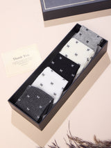 Bow Print No-Show Socks – Pack of 5