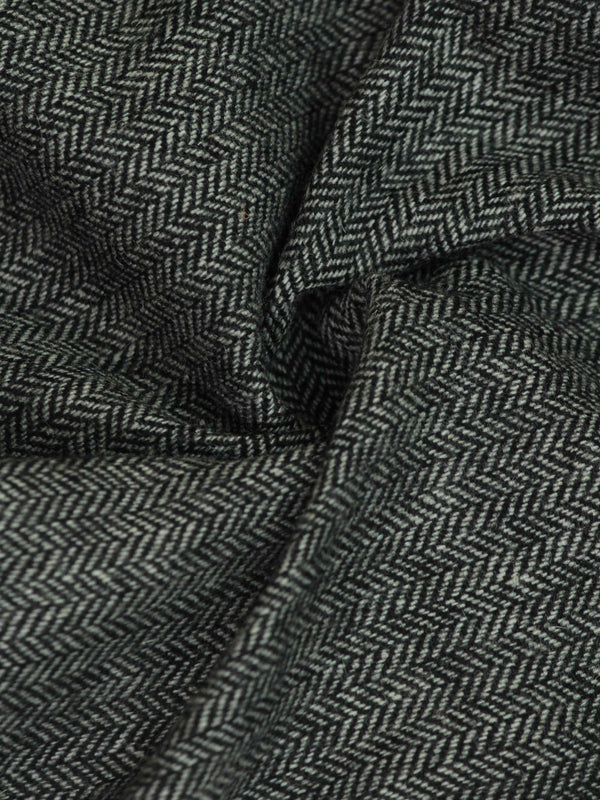 Grey Stripe Wool Pocket Square