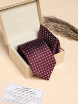 Red Mini Check Performance Silk™ Necktie & Pocket Square Gift Set