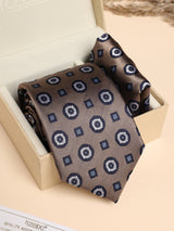 Grey Medallion Performance Silk™ Necktie & Pocket Square Gift Set