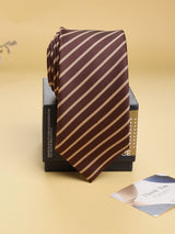 Classic Brown Stripe Necktie