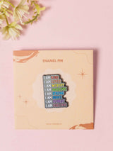 About Me Typography Enamel Pin - TOSSIDO