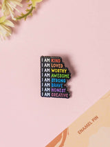 About Me Typography Enamel Pin - TOSSIDO