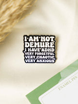 ADHD Typography Enamel Pin - TOSSIDO