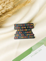 Affirmative Typography Enamel Pin - TOSSIDO