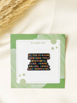 Affirmative Typography Enamel Pin - TOSSIDO