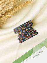 Affirmative Typography Enamel Pin - TOSSIDO