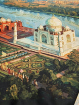 Agra Taj Mahal Aerial View Printed Pocket Square