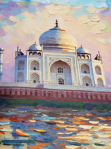 Agra Taj Mahal Impressionist Printed Pocket Square - TOSSIDO