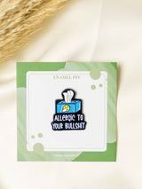 Allergic Typography Enamel Pin