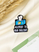 Allergic Typography Enamel Pin