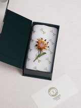 Amber Sunflower Crystal Brooch