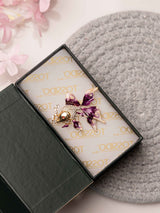 Amethyst Koi Crystal Brooch