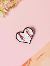 Baseball Heart Enamel Pin - TOSSIDO