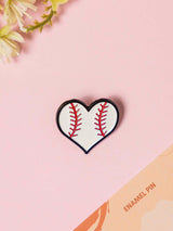 Baseball Heart Enamel Pin - TOSSIDO