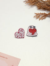 Be Kind Heart & Heart Hug Enamel Pin Set of 2 - TOSSIDO