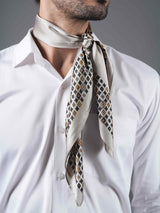 Beige Geometric Neckerchief - TOSSIDO