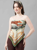 Beige Novelty Scarf & Scarf Bag Set - TOSSIDO