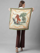 Beige Novelty Scarf & Scarf Bag Set - TOSSIDO