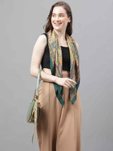Beige Paisley Scarf & Scarf Bag Set - TOSSIDO