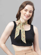 Beige Paisley Scarf & Scarf Bag Set - TOSSIDO