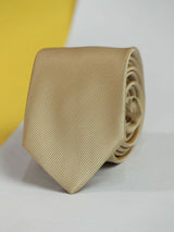 Beige Skinny Necktie - TOSSIDO
