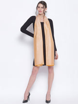 Beige Solid Stole - TOSSIDO