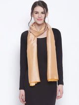 Beige Solid Stole - TOSSIDO