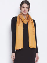 Beige Solid Stole - TOSSIDO