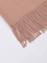 Beige Solid Woolen Muffler - TOSSIDO