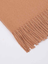 Beige Solid Woolen Muffler - TOSSIDO
