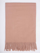 Beige Solid Woolen Muffler - TOSSIDO