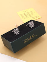 Black Abstract Cufflinks - TOSSIDO