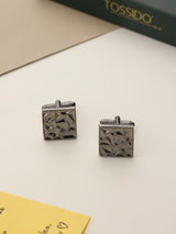 Black Abstract Cufflinks - TOSSIDO