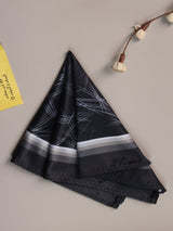 Black Abstract Pocket Square - TOSSIDO