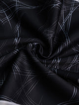 Black Abstract Pocket Square - TOSSIDO