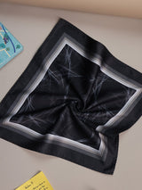 Black Abstract Pocket Square - TOSSIDO