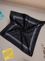 Black Abstract Pocket Square - TOSSIDO