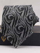 Black Abstract Woven Necktie - TOSSIDO