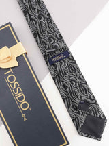 Black Abstract Woven Necktie - TOSSIDO