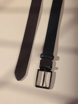 Black & Brown Saffiano Reversible Leather Belt
