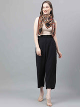 Black & Brown Novelty Scarf & Scarf Bag Set - TOSSIDO