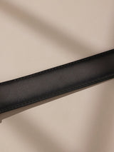 Black Burnished Leather Belt - TOSSIDO